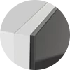 Thumbnail of a white side trim for a kitchen TV.