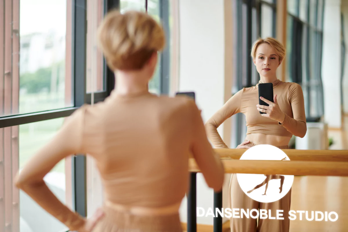 Elegant woman taking a selfie in front of a lengthy best led light mirror from Sharjah.