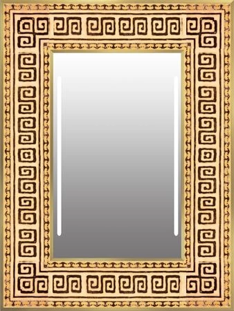 Illuminated mirror's toulon frame features an original flower design from Bahrain.