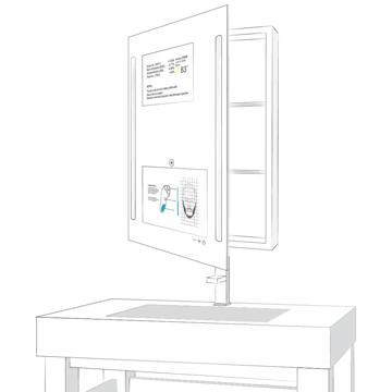 QAIO cabinet smart mirror sketch