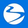 Beachbody application logo presents a blue square and a white circle with a white zigzag line.