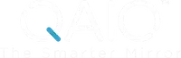 QAIO The Smarter Mirror logo in white.