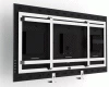 Wall-mounted TV with sleek black frame preview.